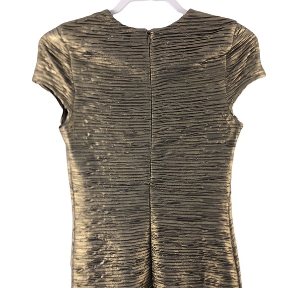 Torn By Ronny Kobo Gold Metallic Mini Dress - Picture 6 of 9